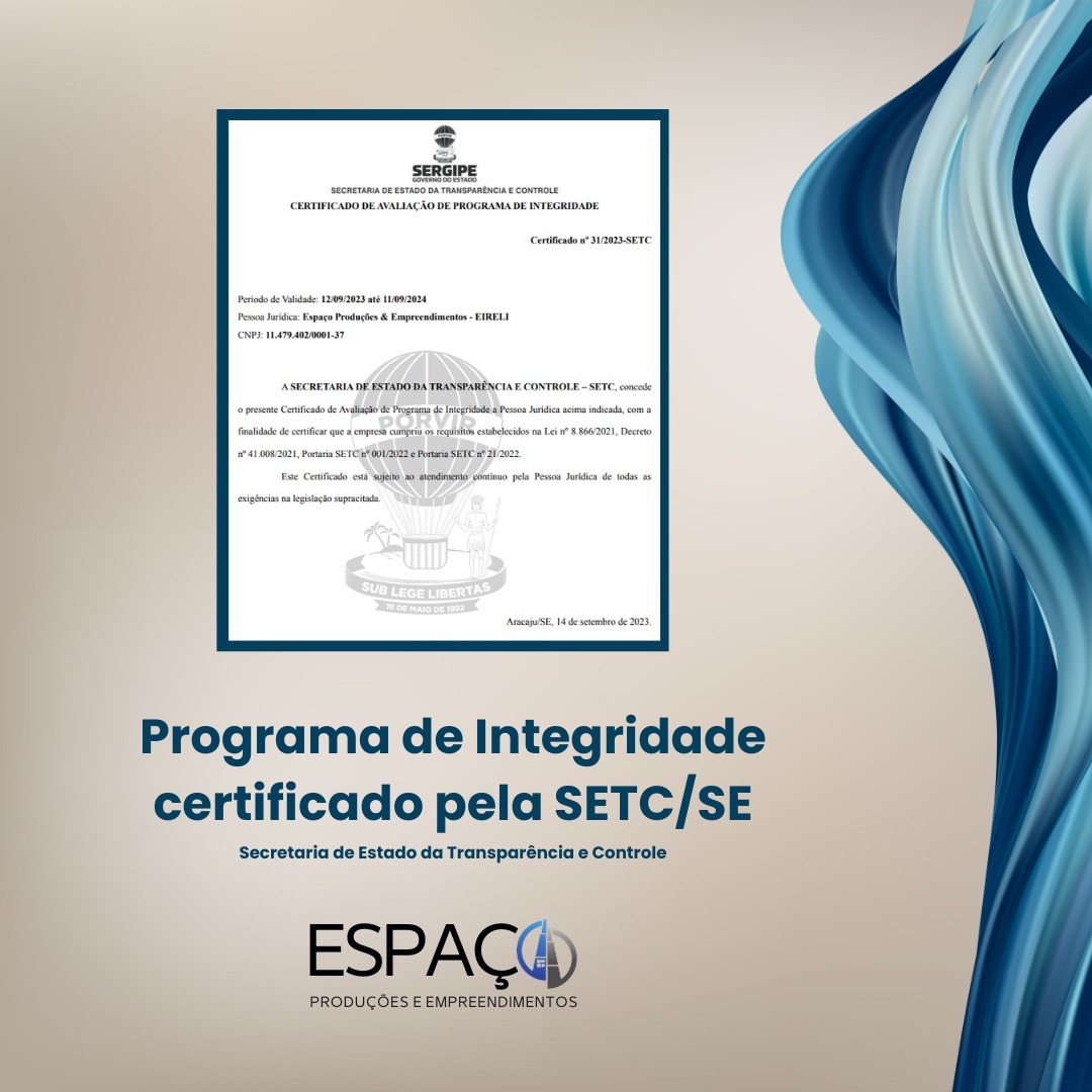 Certifica&ccedil;&atilde;o do Programa de Integridade pela SETC/SE